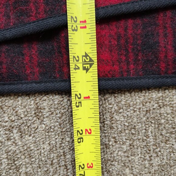 WOOLRICH Plaid Wool Vest Women's XL Red Black Sleeveless Zip Up Outdoors - Picture 7 of 7